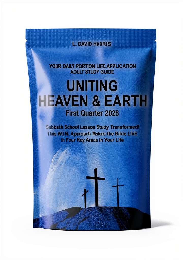 Installing Seventh-Day Adventist Christianity Guide by Harris Author Services on a wooden desk